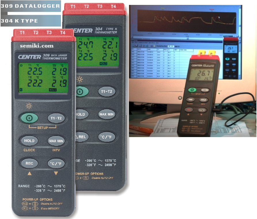4-channel temperature recorder CENTER 309 » SEMIKI.COM