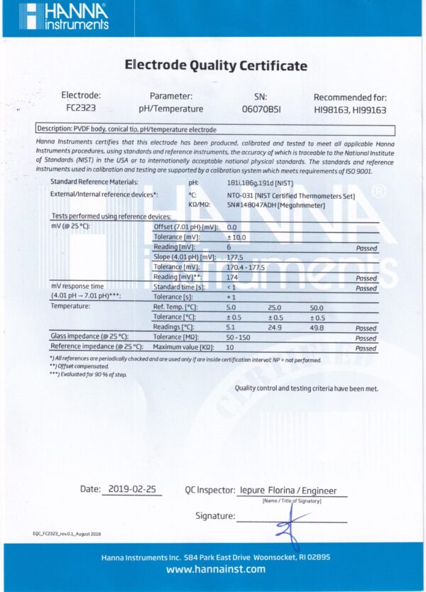 pH Electrode for Meat Products, Quick DIN Port