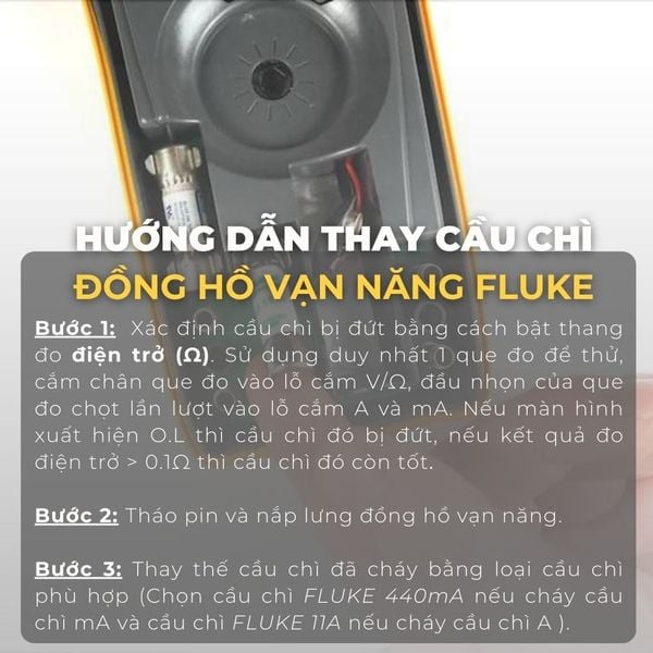 cầu chì Fluke 440mA 1000V