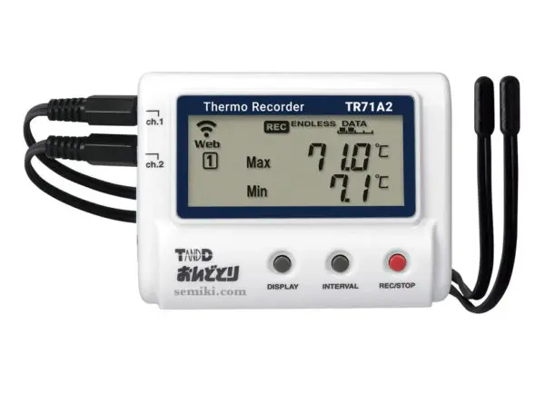 T&D TR-71A2 nhiệt kế ghi nhiệt độ không dây 2 kênh -40 ~ 110℃
