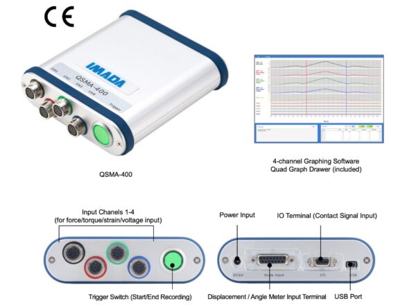 IMADA QSMA-400 bộ thu thập tín hiệu 4 kênh (Force, Torque, Strain,Voltage) - Hình ảnh 2